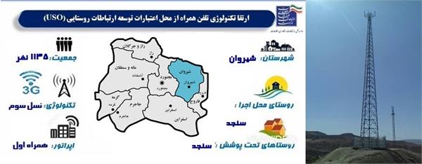 اتصال روستای سنجد به اینترنت پرسرعت تلفن همراه